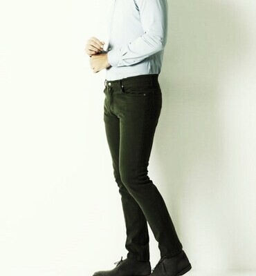 Bull denim stretch slim pants