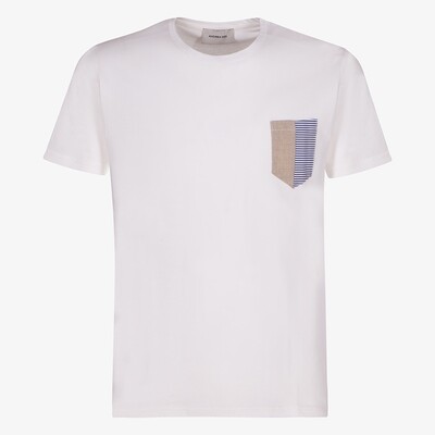​T-shirt with double patterned pocket