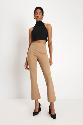 Pantalone flare con elastico in vita