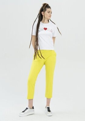 Regular chino pants in technical fabric