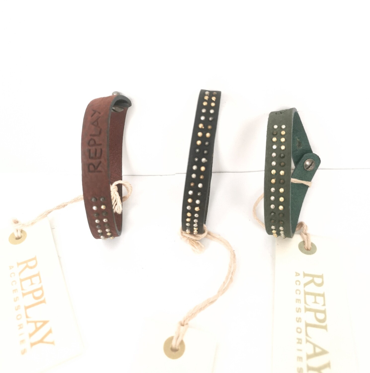 ​​Leather bracelet with studs