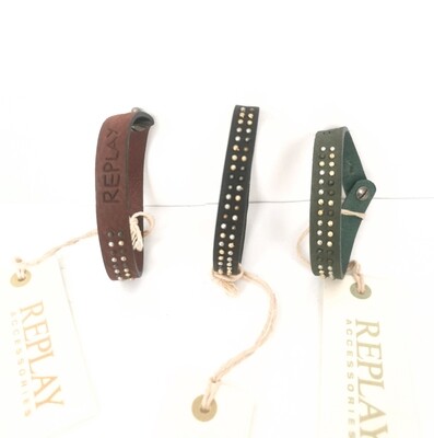 ​​Leather bracelet with studs