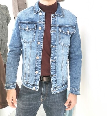 Giubbino slim in denim