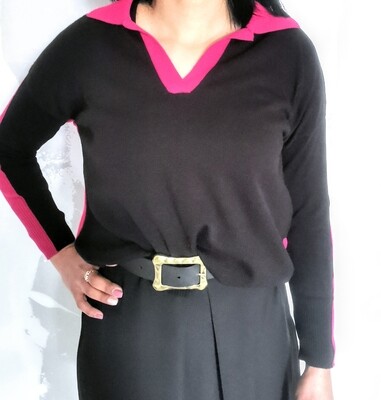 ​Polo-style wool sweater