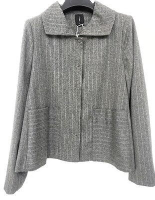 ​​Regular pinstripe flannel jacket