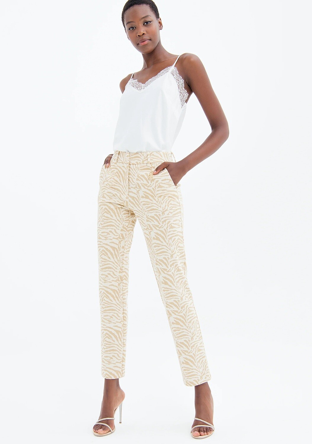 ​Straight animal patterned trousers