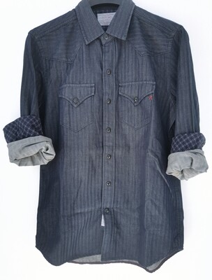 Striped denim shirt