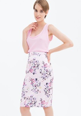 Pencil skirt in floral pattern