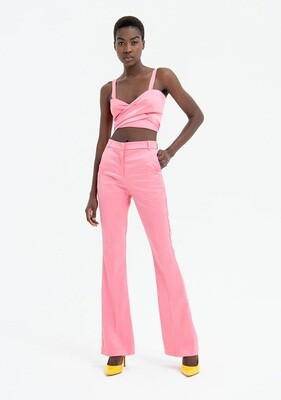 Satin bootcut pants