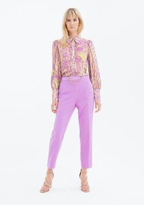 ​Regular pants with jewel chains