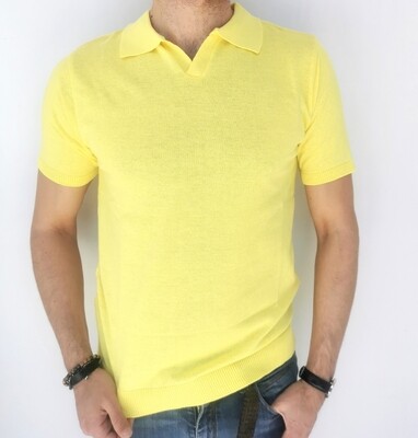 ​​Slim knit polo shirt