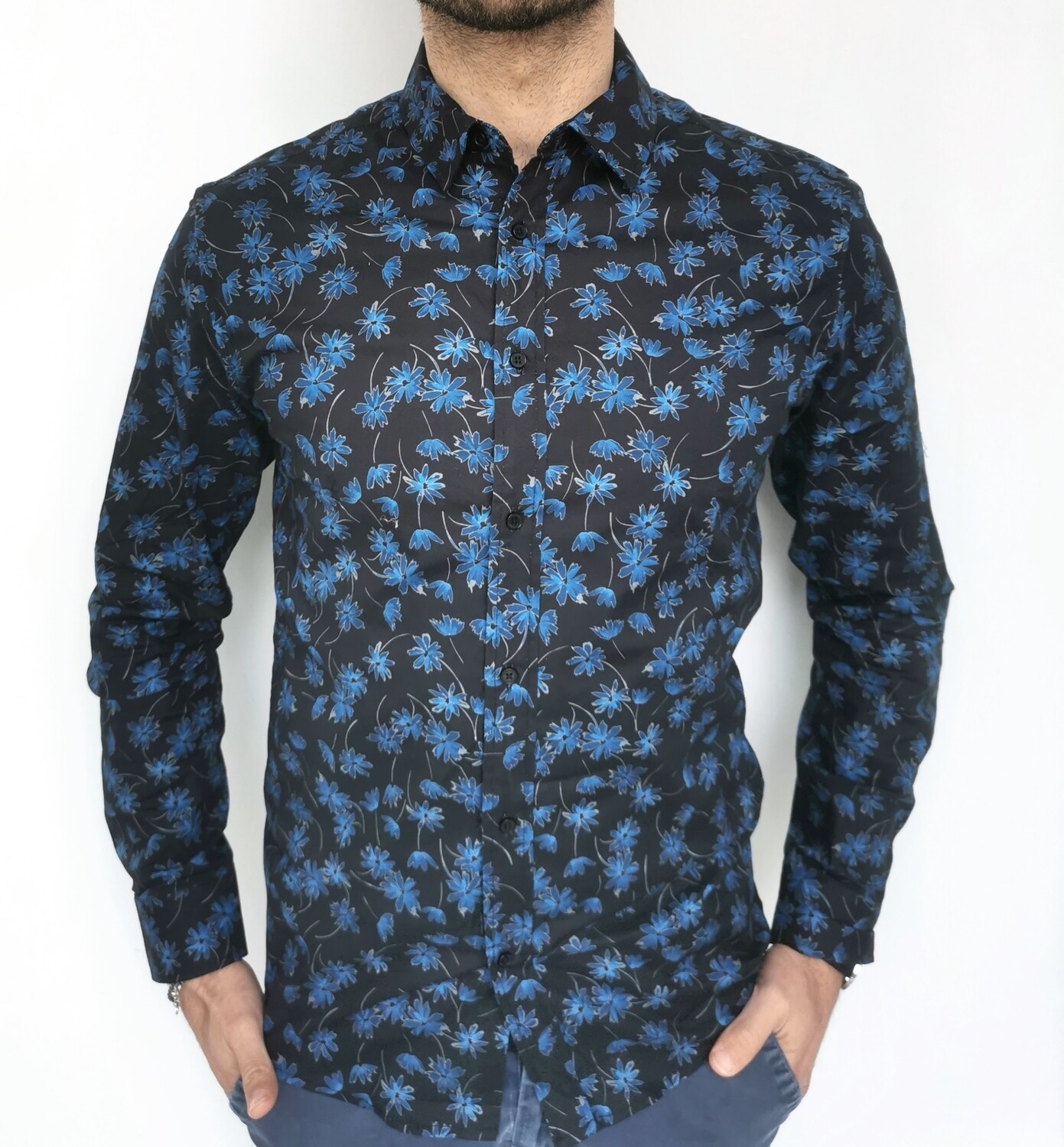​​Slim shirt with flower print​