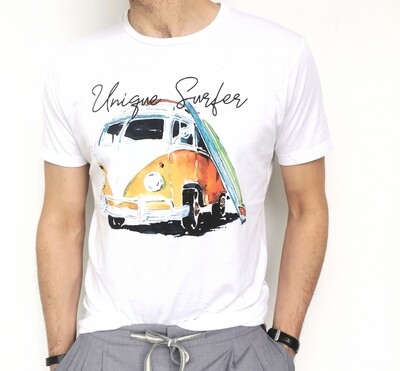 Surfer print t-shirt