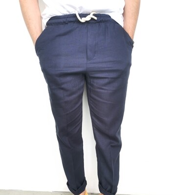 Linen blend jogger pants