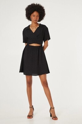 Dress with crossover closure
