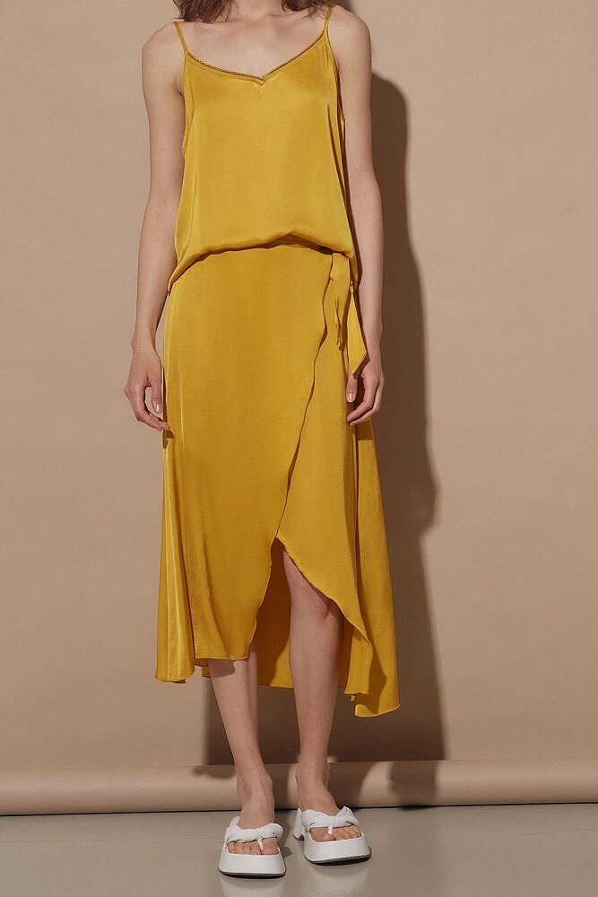 Midi skirt in pure viscose