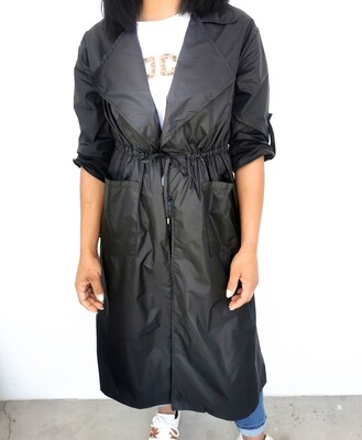 Midi trench with 3/4 sleeves