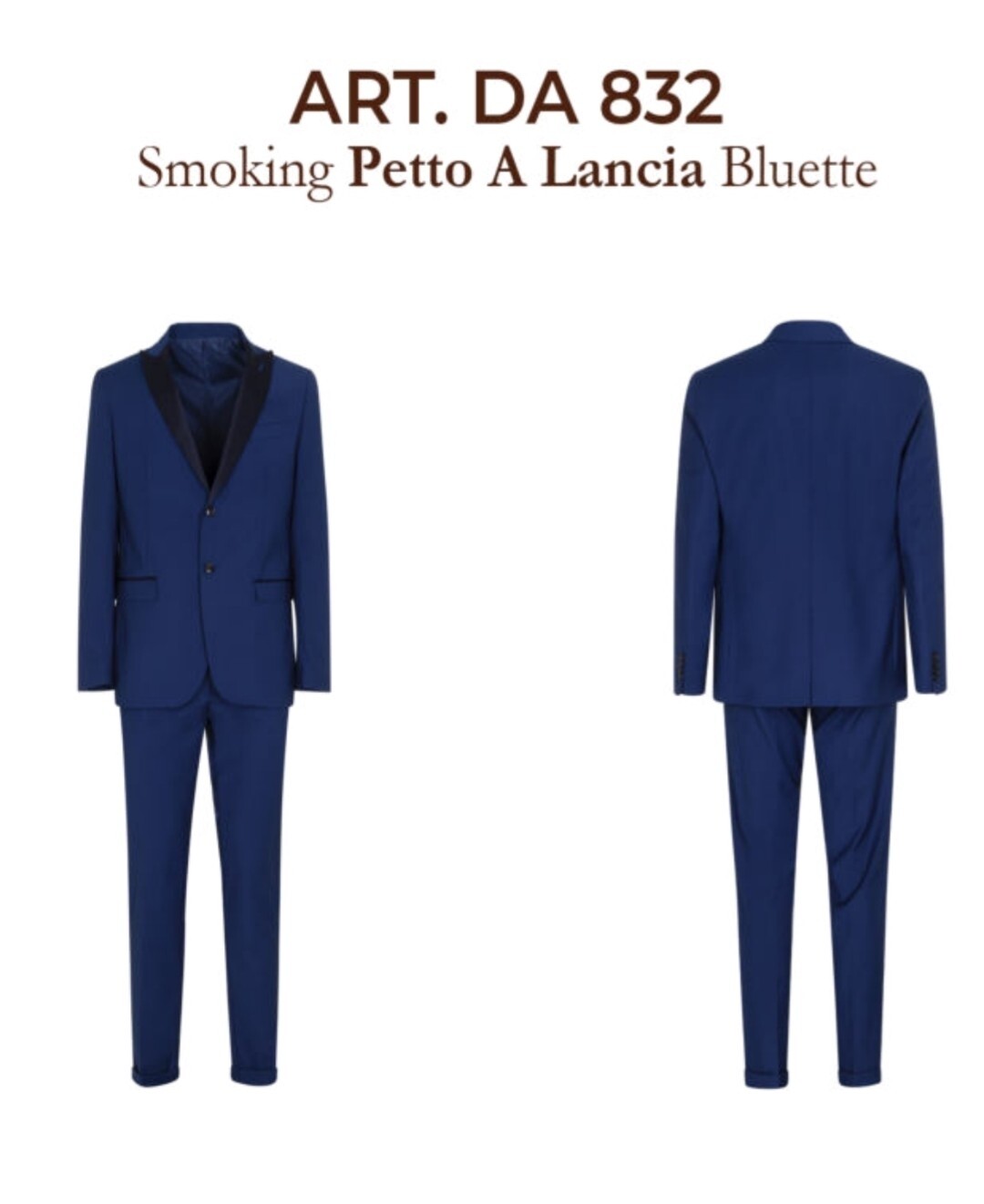 ​​Slim smoking suit in polyviscose