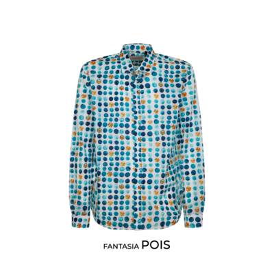 ​Slim polka dot print shirt