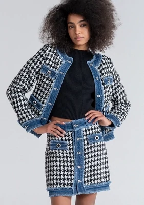 Pied de poule regular jacket
