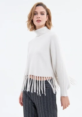 ​Maglia over cropped con frange