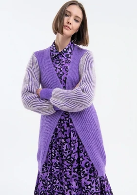 ​​Regular two-tone cardigan
