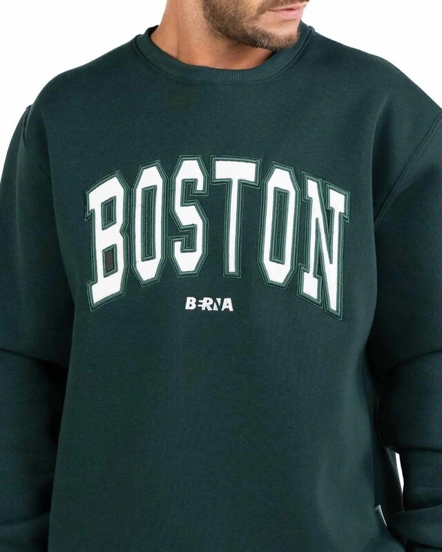 Boston patch crewneck sweatshirt