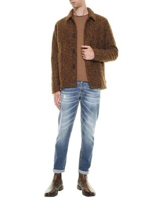 Bouclè regular coat
