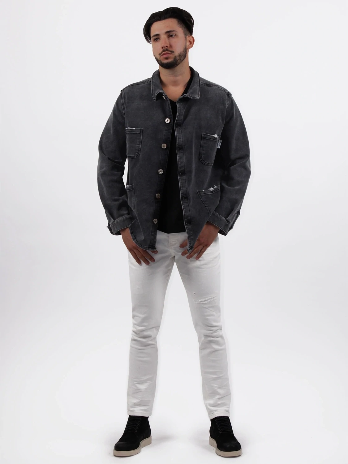 ​​Slim jeans with mending
