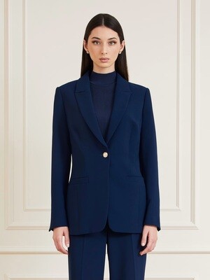 ​Single-breasted blazer with peak lapel