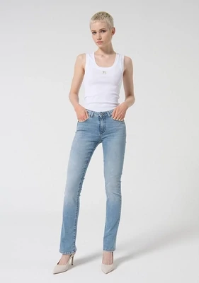 ​​Bootcut jeans with light bleached