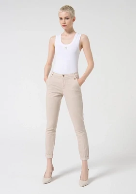 ​Slim chino pants in gabardine