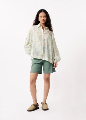 Over shirt in linen blend​
