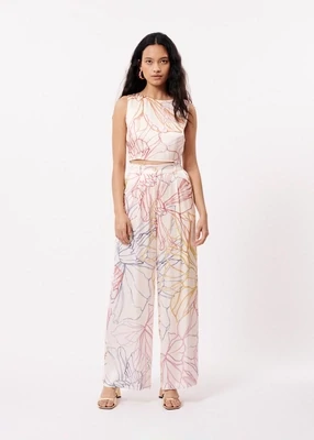 ​Cropped top in satin effect viscose