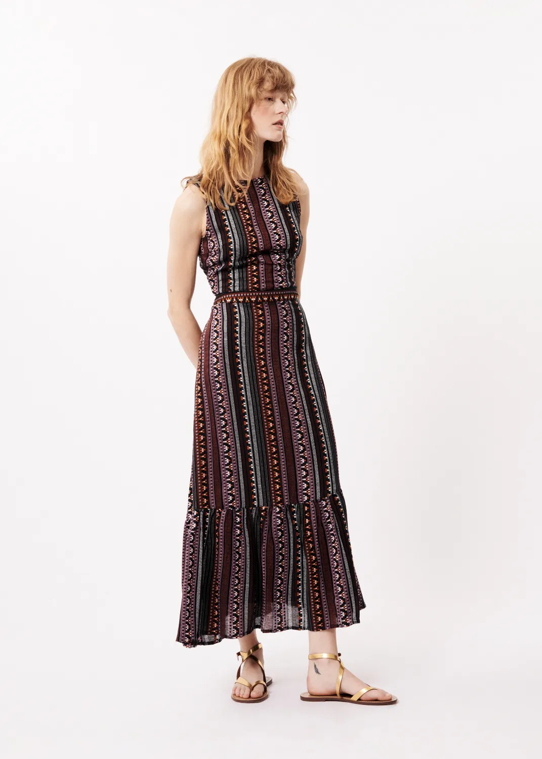 ​Midi skirt with bohemian print
