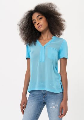 ​​Regular top with korean collar