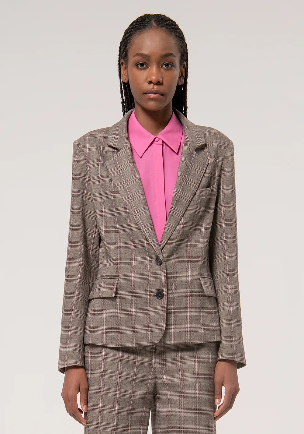 Single-breasted Prince of Wales blazer