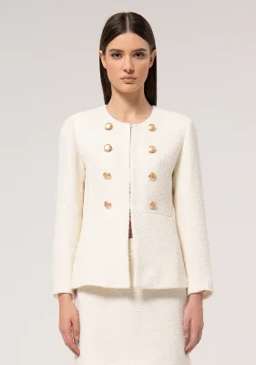​​Tweed jacket with Chanel crew