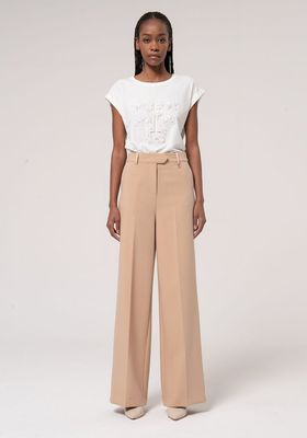 ​​High-waisted flare pants