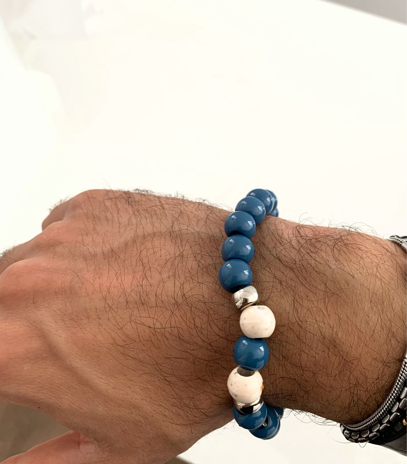 Bracciale uomo con perline