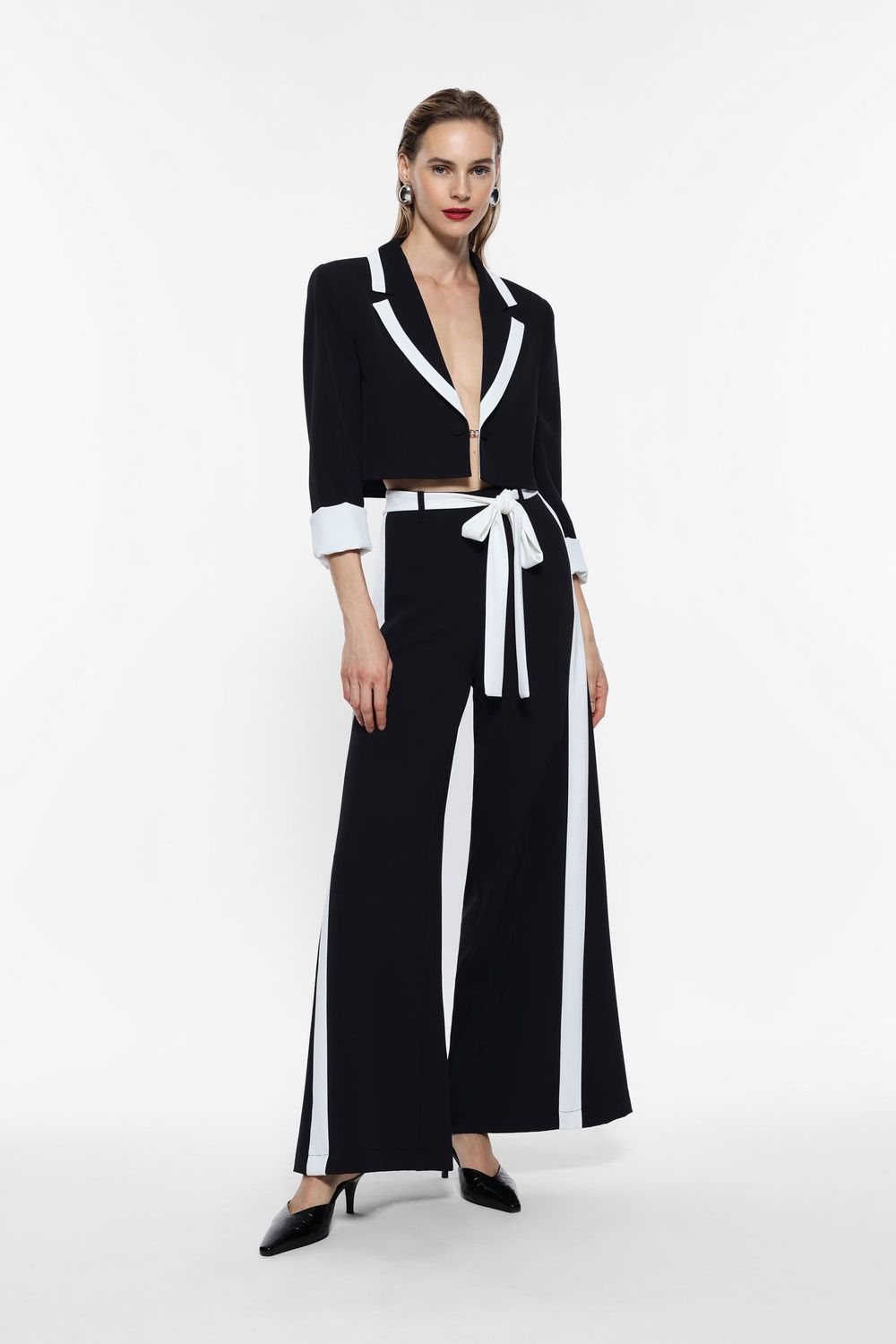 Palazzo pants with belt