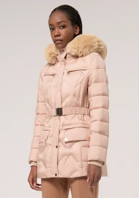 Eco-down jacket with belt