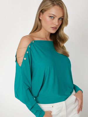​Crepe sweater with inserts