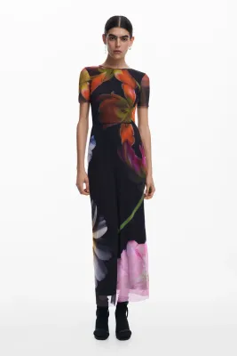 ​​Long fitted tulle dress