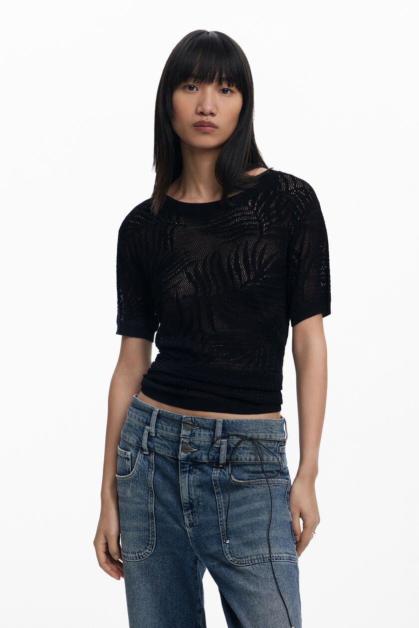 T-shirt in fine tricot
