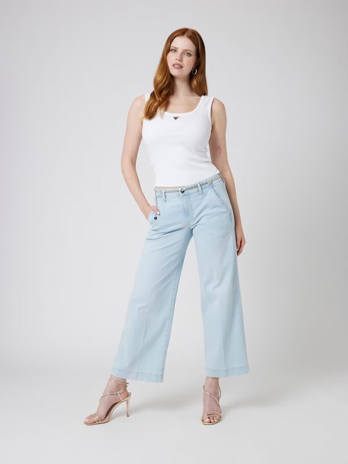 Wide leg crop jeans