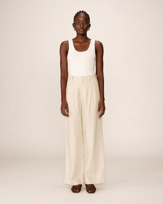 Tailored linen trousers