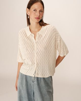 ​Regular cardigan with short sleeves