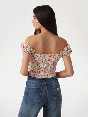 Crop top with English lace