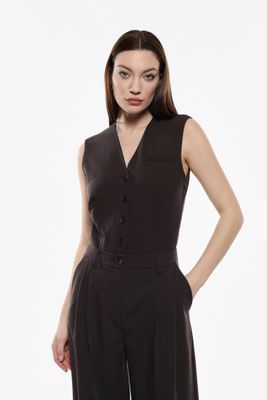 ​Bodysuit vest with buttons